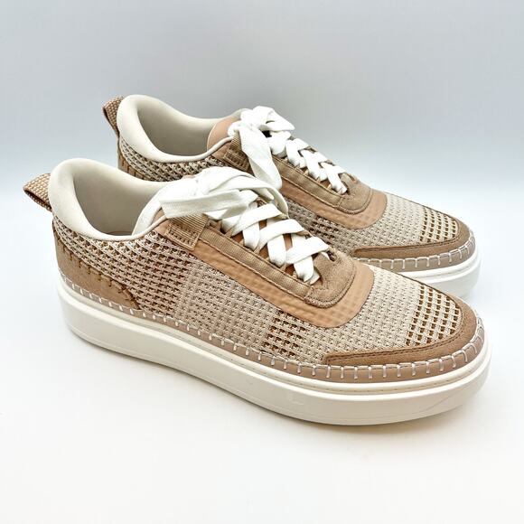 Steve Madden Womens Charlie-W Sneakers US 7.5 M Tan Light Brown Lace-Up NIB - Picture 5 of 12